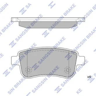 HI-Q Колодки гальмівні задні (дискові) Renault Fluence (10-), Megane III (09-), Scenic III (09-) HI-Q Hi-Q (SANGSIN) SP1839