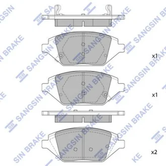 HI-Q Колодки гальмівні передні Chevrolet Spark 14INCH (15-) HI-Q Hi-Q (SANGSIN) SP1837