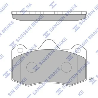 HI-Q Колодки гальмівні передні Renault Thalia (LB0/1/2), Seat Leon (1M1) (02-) HI-Q Hi-Q (SANGSIN) SP1835