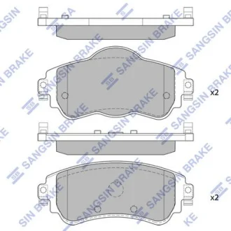 HI-Q Колодки гальмівні передні Citroen C4 II (B7) (09-), DS4 (11-) HI-Q Hi-Q (SANGSIN) SP1829