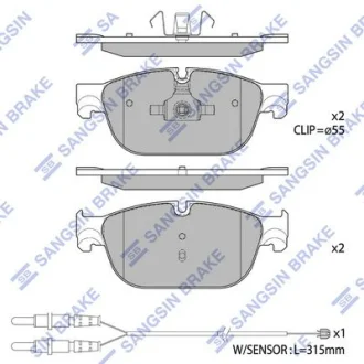 HI-Q Колодки гальмівні передні Citroen C4 II (B7), C5 III (RD), C6 (TD), DS4, DS5, Peugeot 308, 407, 508 HI-Q Hi-Q (SANGSIN) SP1828