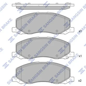 HI-Q Колодки гальмівні передні Opel Insignia (08-), SAAB 9-5(YS3G) (10-) HI-Q Hi-Q (SANGSIN) SP1819