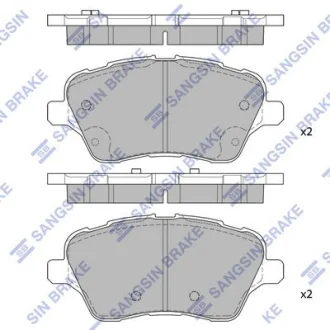 HI-Q Колодки гальмівні передні (131.6*59.8*16.5) Ford B-MAX (12-), Fiesta VI (12-), Ford Ttransit Courier (14-) HI-Q Hi-Q (SANGSIN) SP1811