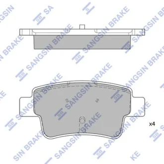 HI-Q Колодки гальмівні задні (дискові) Fiat Punto (05-), Opel Corsa D (07-) HI-Q Hi-Q (SANGSIN) SP1809