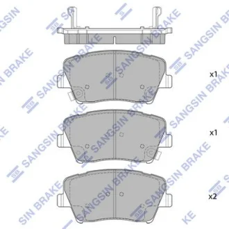 HI-Q Колодки гальмівні передні Renault Talisman, Latitude, MB A-Klass HI-Q Hi-Q (SANGSIN) SP1778