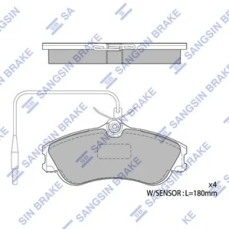 HI-Q Колодки гальмівні передні Citroen Xsara, Picasso (99-), Peugeot 206 (00-) HI-Q Hi-Q (SANGSIN) SP1743A