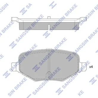 HI-Q Колодки гальмівні задні (дискові) Ford Taurus (13-), Explorer (13-), Flex (14-), Lincoln MKT (13-) HI-Q Hi-Q (SANGSIN) SP1717