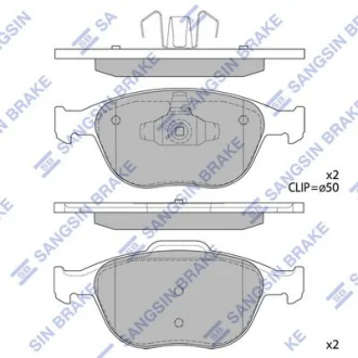 HI-Q Колодки гальмівні передні Ford Focus (02-), Transit Connect (10-) HI-Q Hi-Q (SANGSIN) SP1623