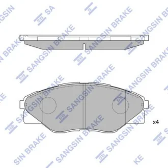 HI-Q Колодки гальмівні передні Toyota Hilux III (05-) HI-Q Hi-Q (SANGSIN) SP1544
