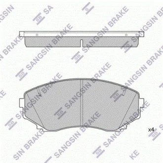 HI-Q Колодки гальмівні передні Mitsubishi Pajero Sport III (KS) (15-) HI-Q Hi-Q (SANGSIN) SP1527A