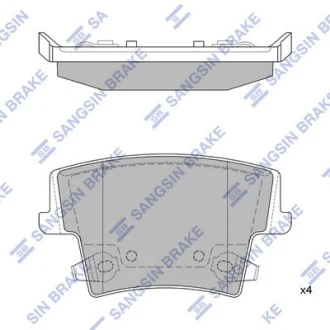 HI-Q Колодки гальмівні задні (дискові) Chrysler 300 (11-), Dodge Charger (11-) HI-Q Hi-Q (SANGSIN) SP1508