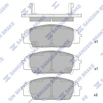 HI-Q Колодки гальмівні передні Honda Civic (06-) HI-Q Hi-Q (SANGSIN) SP1434