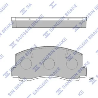 HI-Q Колодки гальмівні передні Toyota Corolla HI-Q Hi-Q (SANGSIN) SP1211
