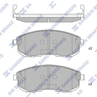 HI-Q Колодки гальмівні передні Nissan Cube (USA) (09-), Maxima (03-) HI-Q Hi-Q (SANGSIN) SP1107FB