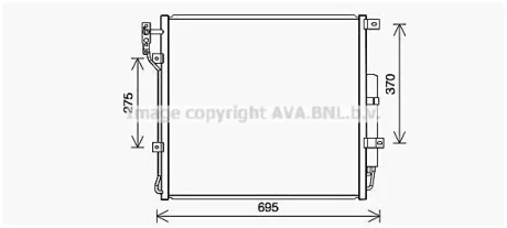 AVA Радіатор кондиціонера LR Range Rover Sport (05-)/Discovery (09-) 3.0i, 5.0i AVA AVA COOLING AU5227D