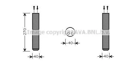 AVA Осушувач кондиціонера Nissan Micra (03-), Note (06-) AVA AVA COOLING RTD493