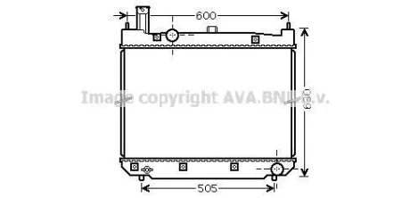 AVA Радіатор охолодження двигуна Toyota Hiace (95-) AVA AVA COOLING TO2471