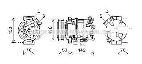 AVA Компресор кондиціонера Opel Insignia (09-) 2.0CDTi AVA AVA COOLING OLK577