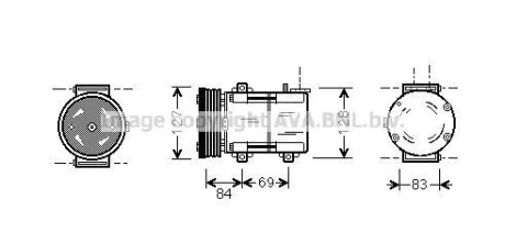 AVA Компресор кондиціонера Ford Transit (00-) AVA AVA COOLING FDAK167