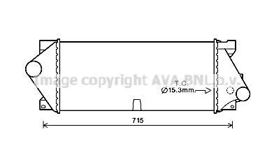 AVA Інтеркулер MB M-Class W163 (98-) 3.2i, 2.7CDi AVA AVA COOLING MSA4677