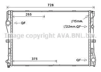 AVA Радіатор охолодження двигуна MB C-Class W205 (14-), E-Class W213 (16-), GLC (16-) АКПП AVA AVA COOLING MS2679