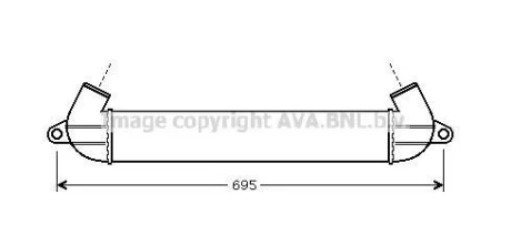 AVA Інтеркулер Fiat Doblo (01-) 1.3JTd, 1.9JTd AVA AVA COOLING FT4271