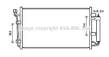 AVA Радіатор кондиціонера Nissan Leaf (11-) AVA AVA COOLING DN5387D