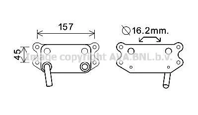 AVA Радіатор масляний Volvo S60 (01-), V70 (98-), XC70 (02-), XC90 (02-) AVA AVA COOLING VO3154
