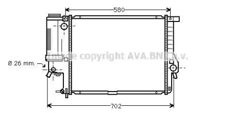 AVA Радіатор обігрівача салону BMW 5 E39 (96-03) 2.0i, 2.5i, 2.8i AVA AVA COOLING BWA2201