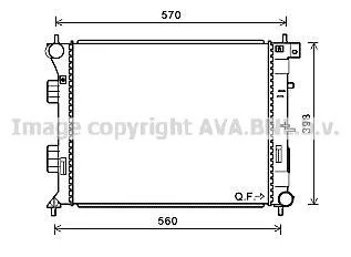 AVA Радіатор охолодження двигуна Hyundai Elantra (11-15), i30 (11-)/KIA Ceed 1.4-1.6 CRDi AVA AVA COOLING HY2338