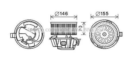 AVA Вентилятор обігрівача салону Nissan Micra (02-10) AVA AVA COOLING DN8384