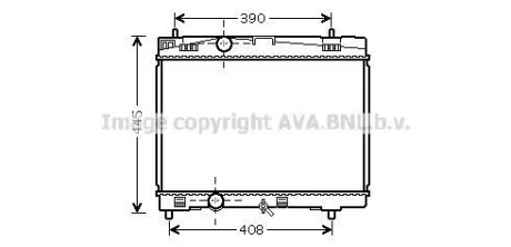 AVA Радіатор охолодження двигуна Toyota Yaris (05-) 1,0i 1,3i, Yaris (11-) 1,0i MT AVA AVA COOLING TOA2357