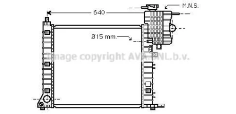 AVA Радіатор охолодження двигуна MB Vito 638 (97-) МКПП AVA AVA COOLING MSA2264