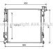 AVA Радіатор охолодження двигуна Kia Sportage (10-15) 2,0d 6AT AVA AVA COOLING KAA2214 (фото 1)