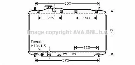 AVA Радіатор охолодження двигуна Honda Civic (05-12) 1,8i MT AVA AVA COOLING HD2189