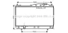 AVA Радіатор охолодження двигуна Chevrolet Epica (06-) MT AVA AVA COOLING DW2054 (фото 1)