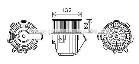 AVA Вентилятор обігрівача салону Peugeot 407 (04-), Citroen C5 (08-) AVA AVA COOLING CN8298