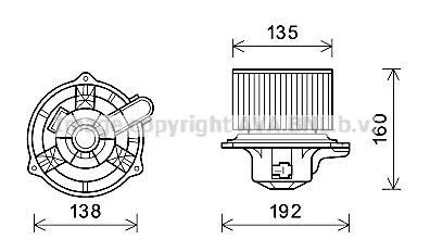 AVA Вентилятор обігрівача салону Kia Ceed (07-)/Hyundai Elantra (06-) AVA AVA COOLING HY8553