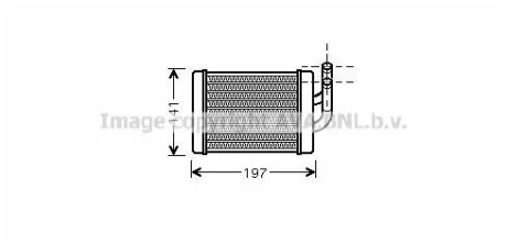 AVA Радіатор обігрівача салону Hyundai H-100, Porter 2.5D (94-) AVA AVA COOLING HY6158