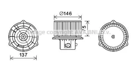 AVA Вентилятор обігрівача салону Hyundai Matrix (01-) AVA AVA COOLING HY8403