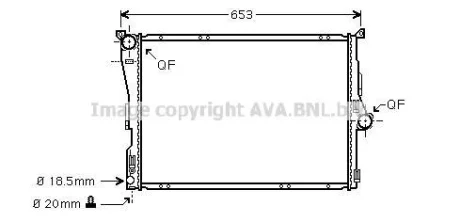 AVA Радіатор охолодження двигуна BMW X3e83 MT/AT AVA AVA COOLING BW2304