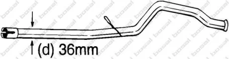 Глушник середня частина Peugeot 206 BOSAL 889189