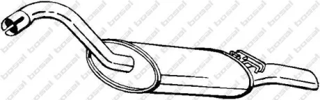 Глушник (задня частина) алюмінізована сталь Audi 80 1.6-2.0 (105-017) BOSAL 105017