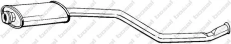 Глушник, алюм. сталь, середня частина CITROEN XSARA 00-02 (279-095) BOSAL 279095