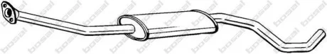 Глушник середня частина NISSAN Micra III (02-10) (284-925) BOSAL 284925