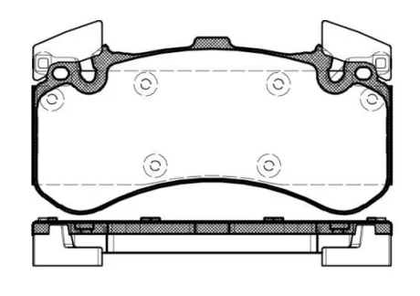 Колодки гальмівні диск. перед. (Remsa) Audi A4 A5 A6 A7 A8 17> (P15633.00) WOKING P1563300 (фото 1)