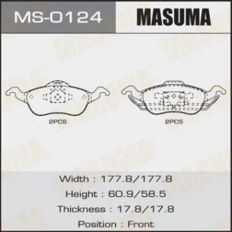 Гальмівні колодки передня AN-4328K, P24046 MASUMA MS0124