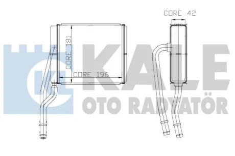 Радіатор отопителя Ford Focus (98-), Transit Connect (02-) Kale Oto radyator 177400