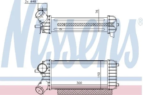 FORD Інтеркулер C-Max II, Grand C-Max 1.6TDCi 10- NISSENS 96491