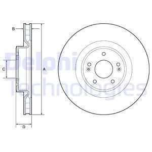 HYUNDAI Гальмівний диск передн. GENESIS 08- Delphi BG9228C
